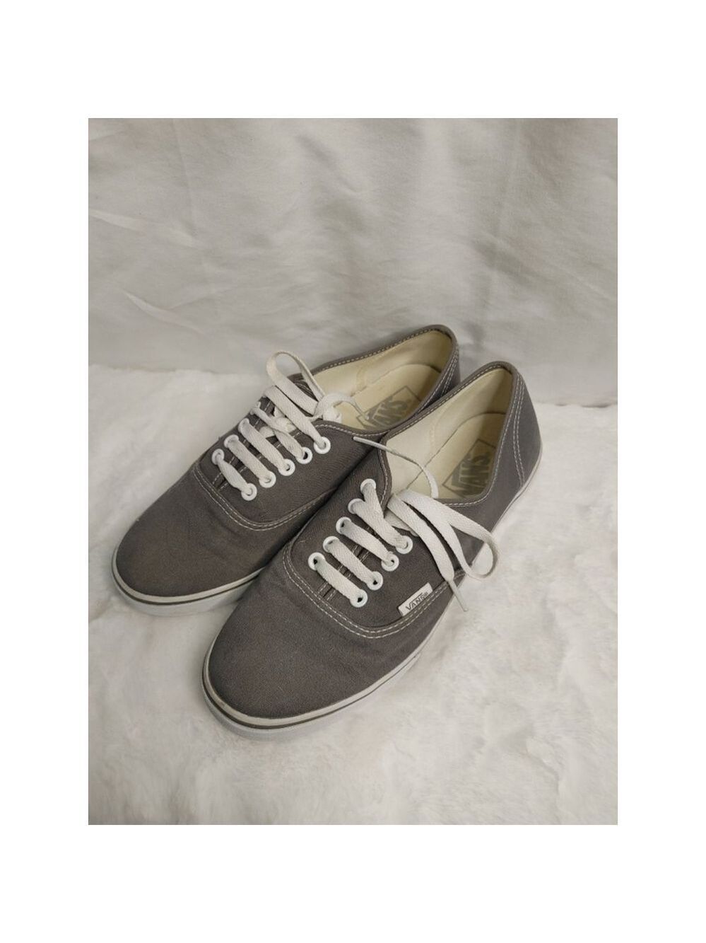 Women's Vans Gray Authentic Sneakers US 9.5 with White Laces